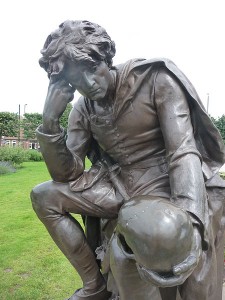 A statue of Hamlet in Stratford-upon-Avon.  Photo courtesy of Wikimedia Commons.